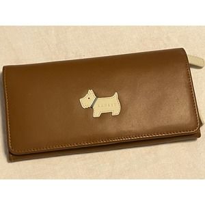 Radley London brown leather large matinee wallet.